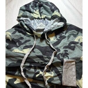 CAMO LIGHTWEIGHT CUFFED ‎ SWEATSHIRT HOODIE - Size XL